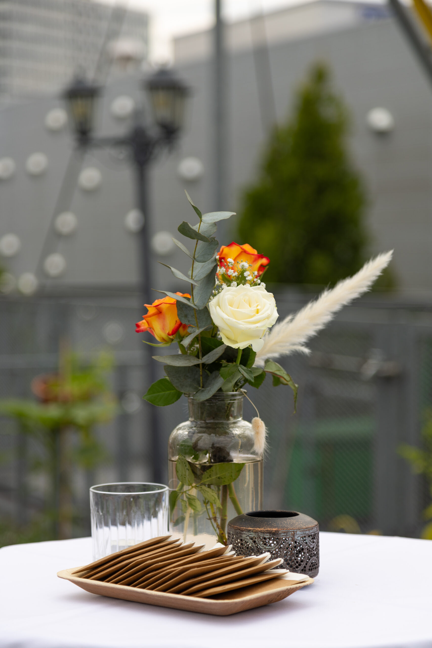 Braut im Sonnenuntergang